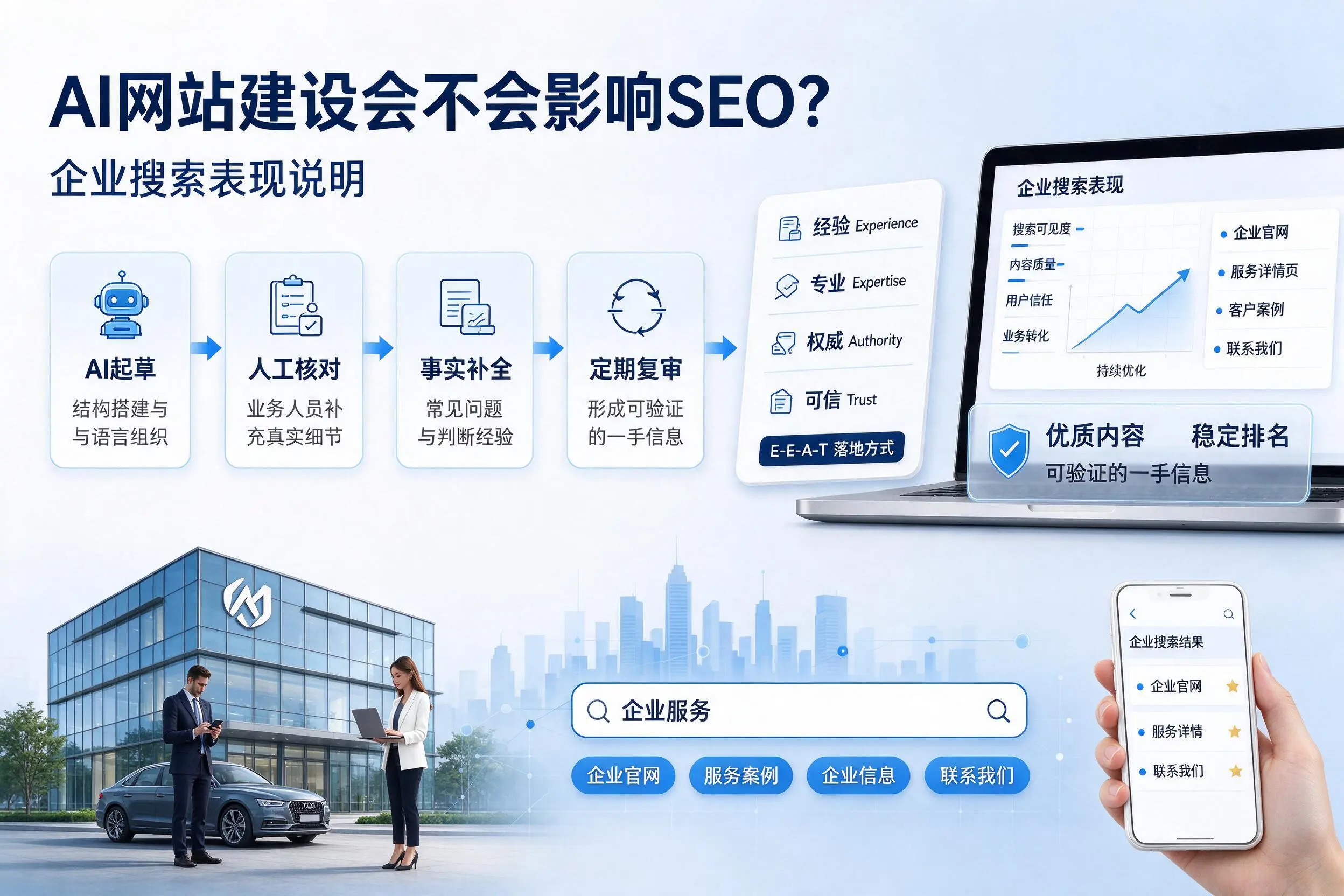 AI网站建设会不会影响SEO？阿拉尔企业搜索表现说明