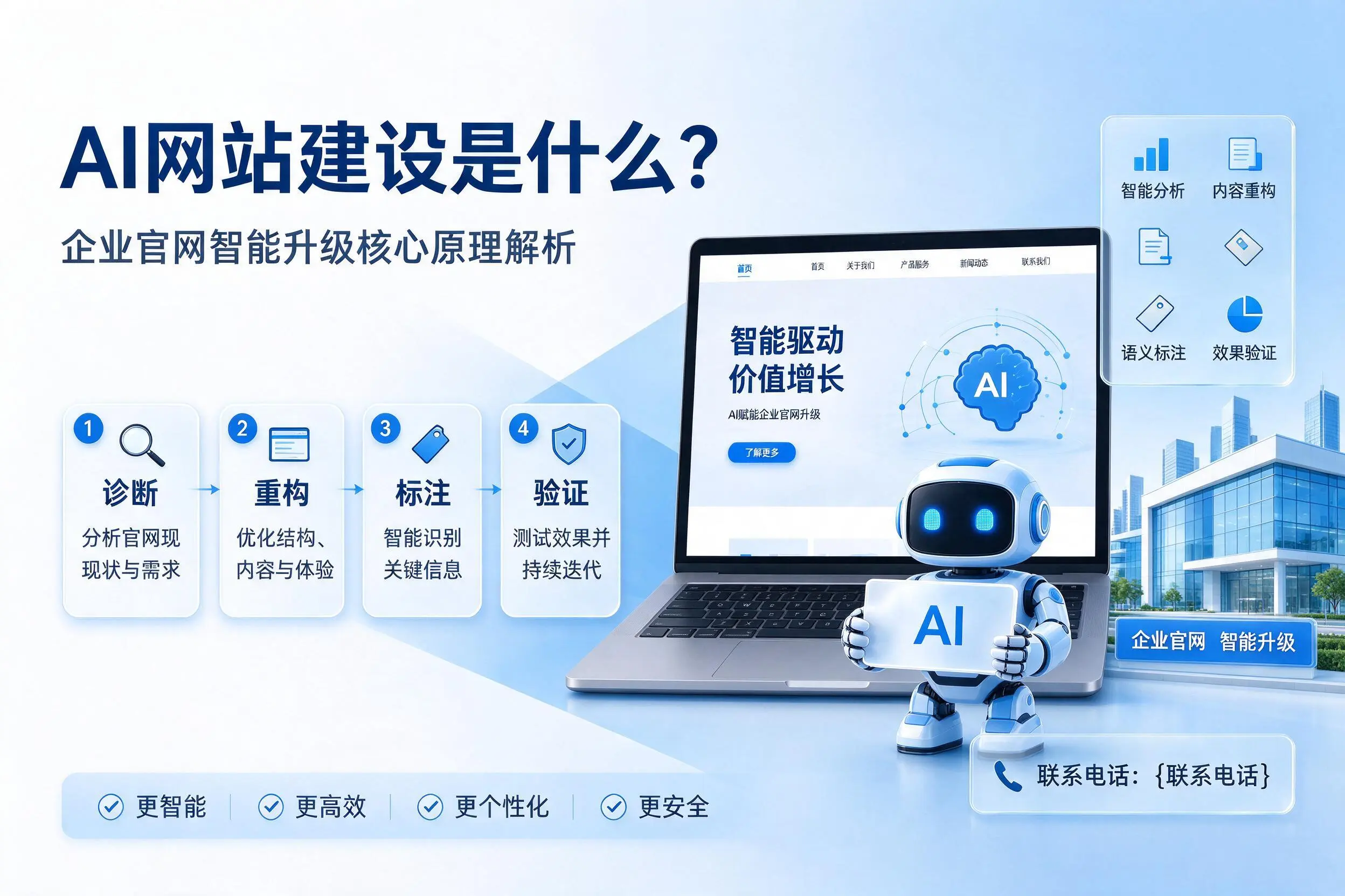AI网站建设是什么?阿拉尔企业官网智能升级核心原理解析